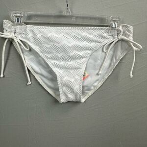 Roxy Women’s 70s Lowrider Tie Side Bikini Bottom Large White